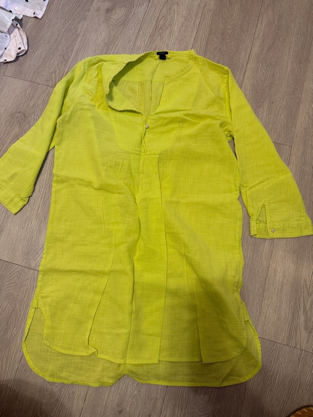 J. Crew Neon Yellow Lime Coverup Tunic